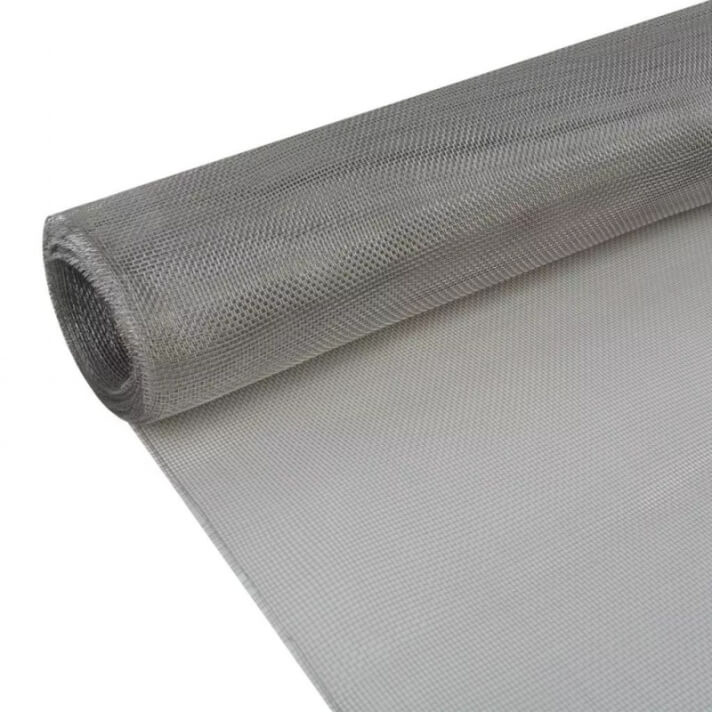 Mallamosquitera de acero inoxidable plateada 150x500cm Vida XL