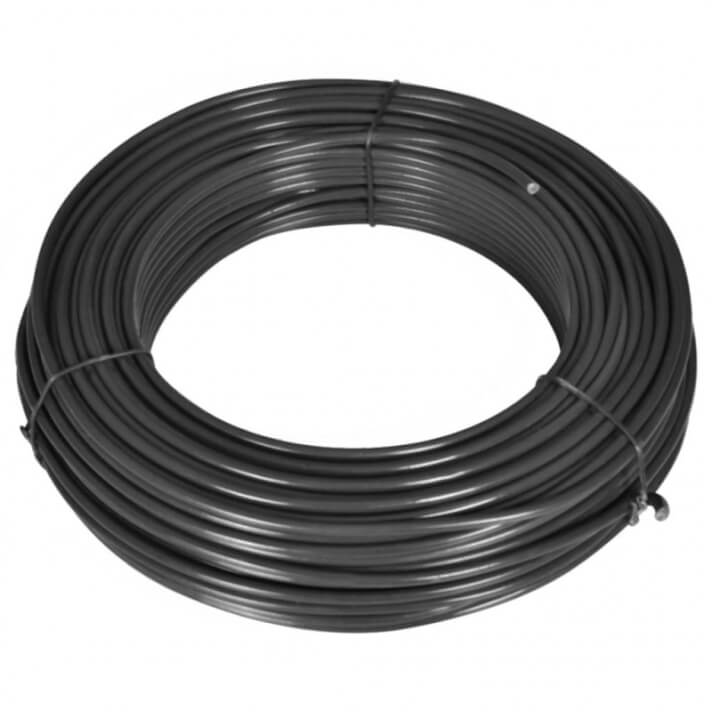 Alambre de l&iacute;nea de valla 80m 2,1/3,1mm acero gris Vida XL