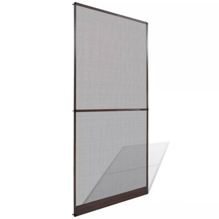 Mosquitera con bisagras para puertasmarr&oacute;n 100x215cm Vida XL