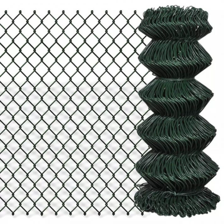 Valla de telamet&aacute;lica acero galvanizado verde 0,8x15m Vida XL