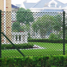 Valla telametálica con postes acero galvanizado verde 1x25m Vida XL