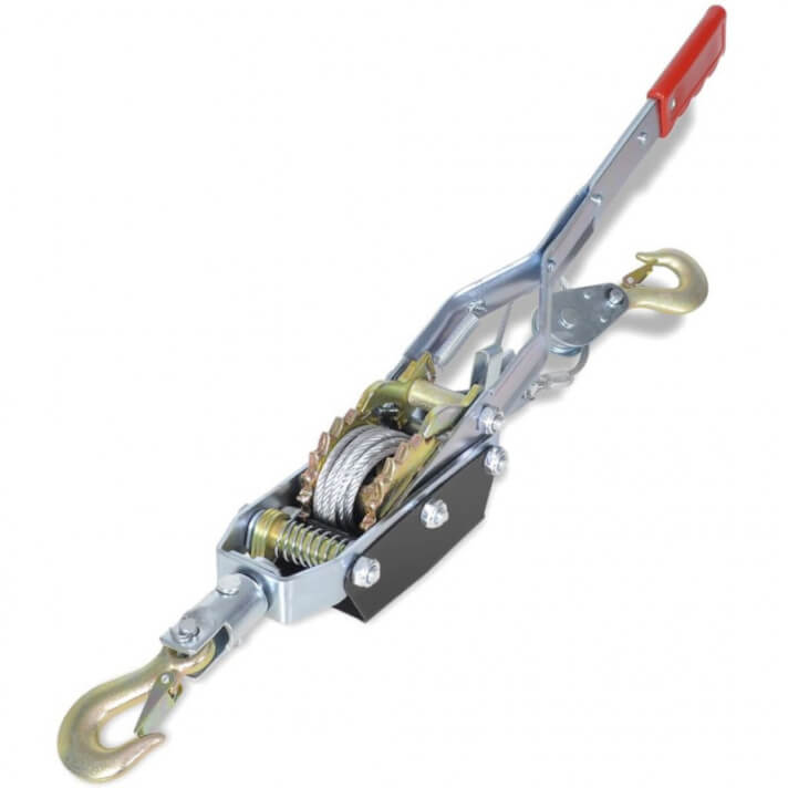 Cabrestantemanual de palanca con 2 engranajes, 1815 kg Vida XL