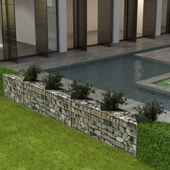 Cesta demuro de gaviones acero galvanizado 300x30x50cm Vida XL