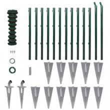 Vallametálica con estacas postes acero galvanizado 1x25m Vida XL