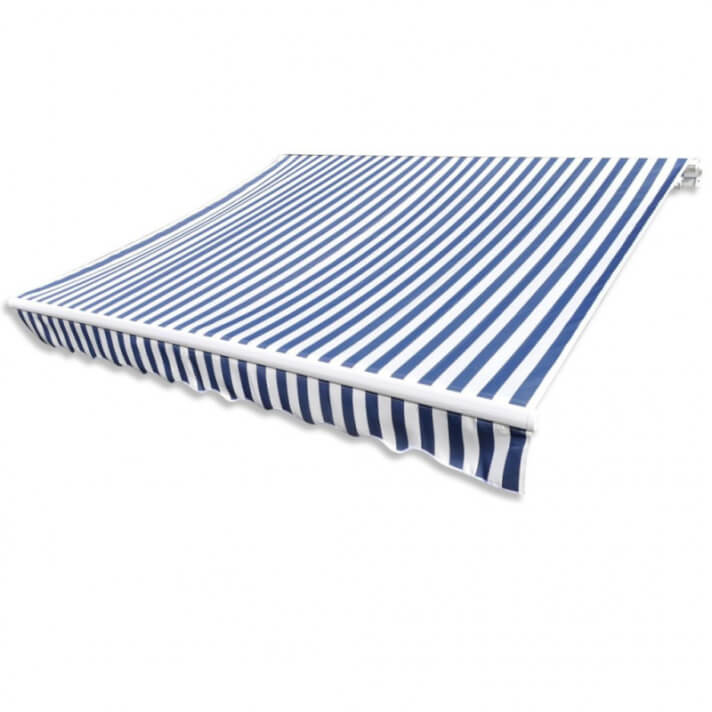 Toldo de lona azul y blanco 3x2,5m sin armazón Vida XL