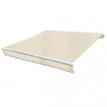 Toldo de lona color crema 3x2,5m sin armazón Vida XL