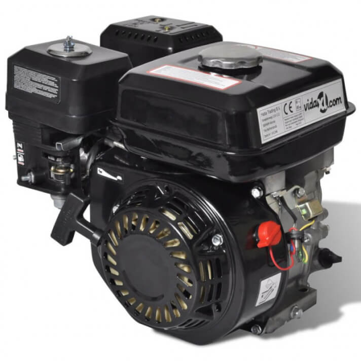 Motor de gasolina negro de 6,5 HP y 4,8 kW Vida XL