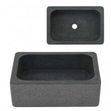 Lavabo 45x30x15cm de piedra de río negro Vida XL