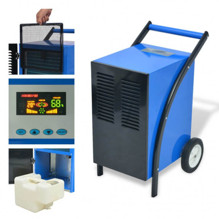 Deshumidificador con sistema deshielo gas caliente 50L/24h 860W Vida XL