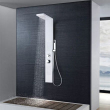 Sistema de panel de ducha aluminio blancomate Vida XL