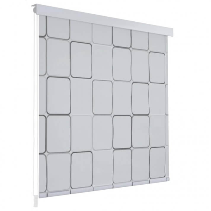 Persiana enrollable de ducha 160x240cm cuadrados Vida XL