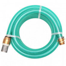Manguera de succión con conectores de latón 3m 25mm verde Vida XL
