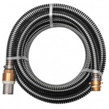 Manguera de succión con conectores de latón 4m 25mm negra Vida XL