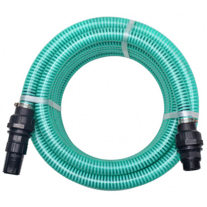 Manguera de succi&oacute;n con conectores 10m 22mm verde Vida XL