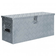 Caja de aluminio 76,5x26,5x33cmcm plateada Vida XL