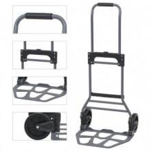 Carretilla demano plegable aluminio 130 kg Vida XL