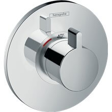 Grifo termostático de gran caudal cromo Ecostat S Hansgrohe