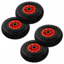 Ruedas de carrito de sacos 4 unidades goma 3.00-4 260x85mm Vida XL