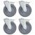 Ruedas giratorias agujero pasador y frenos dobles 4 uds 125mm Vida XL