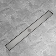 Desagüe lineal de ducha acero inoxidable 1030x140mm Vida XL