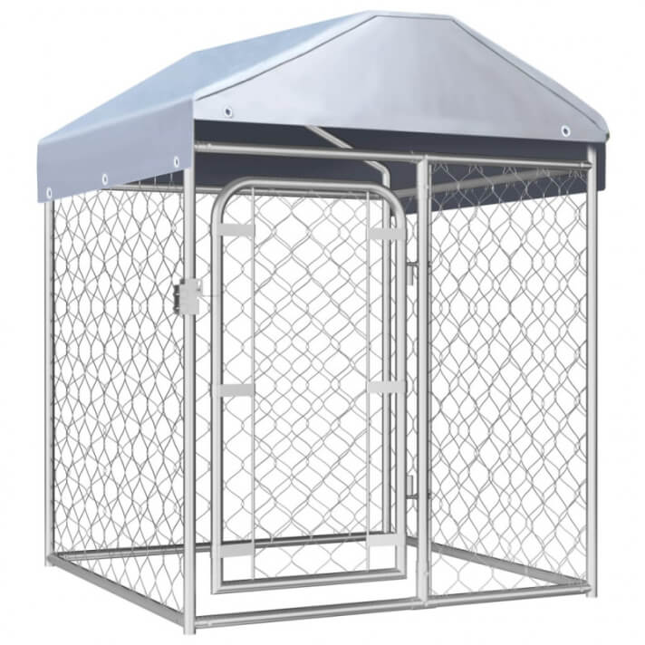 Perrera de exterior con techo 100x100x125cm Vida XL