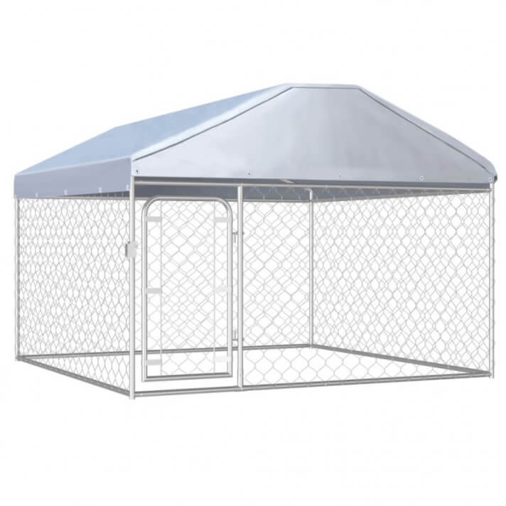 Perrera de exterior con techo 200x200x135cm Vida XL