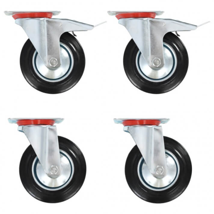 Ruedas giratorias 4 unidades 160mm Vida XL