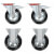Ruedas giratorias y fijas 4 unidades 160mm Vida XL