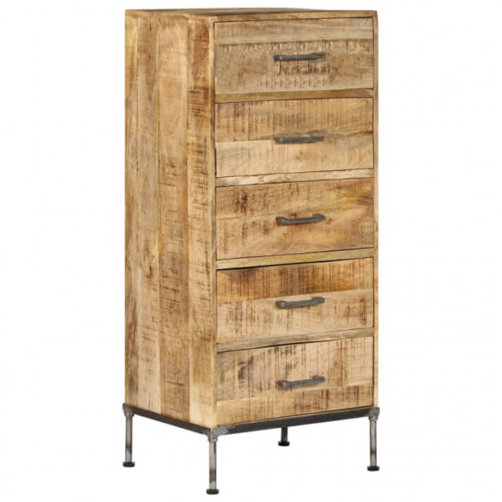 Cómoda de madera maciza demango 45x35x106cm Vida XL