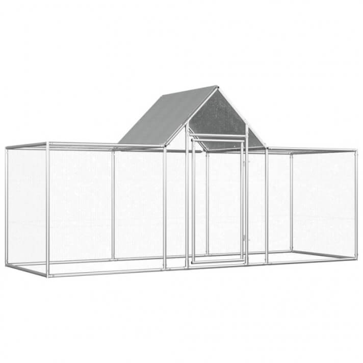 Gallinero de acero galvanizado 3x1x1,5m Vida XL