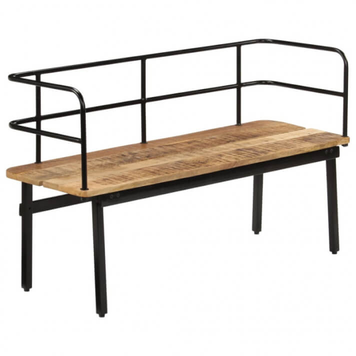 Banco de madera maciza de mango 120x40x70cm Vida XL