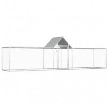Gallinero de acero galvanizado 5x1x1,5m Vida XL