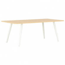 Mesa de centro color roble y blanco 120x60x46cm Vida XL