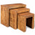 Set de 3mesitas apilables de madera maciza de mango Vida XL