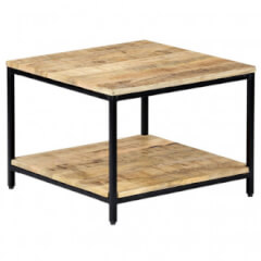 Mesa de centro de madera maciza de mango 60x60x45cm Vida XL
