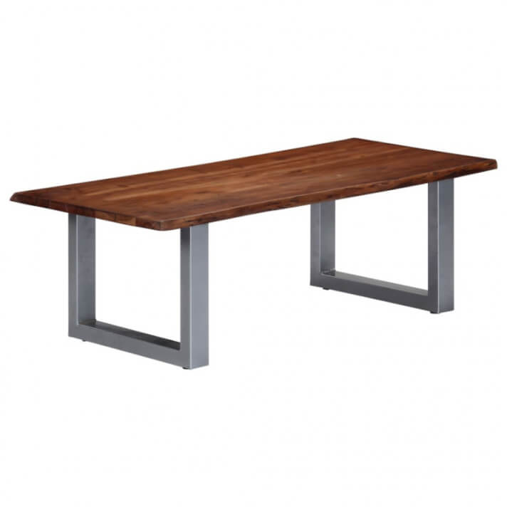 Mesa de centro borde naturalmaderamaciza acacia 115x60x40cm Vida XL