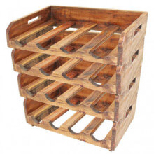 Botelleros de vino 4 uds. 16 botellasmaderamaciza reciclada Vida XL