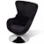 Sillón en forma de huevo negro Vida XL