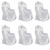 Set de 6 Fundas blancas para sillas, banquetes y bodas Vida XL