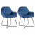 Sillas comedor 2 unidades de terciopelo azul Vida XL