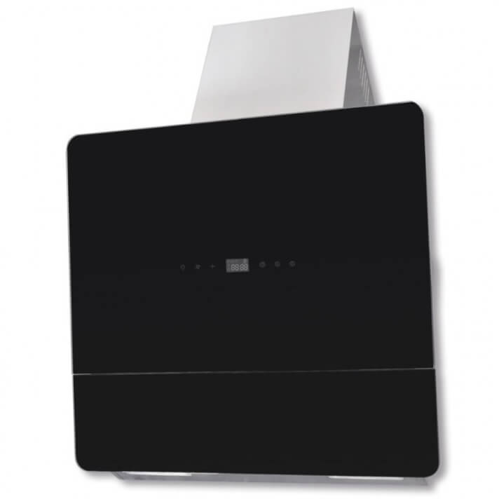 Campana extractora vidrio templado negro con pantalla 600mm Vida XL