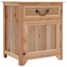 Mesita de nochemadera Paulowniamarrón 40x30x50cm Vida XL