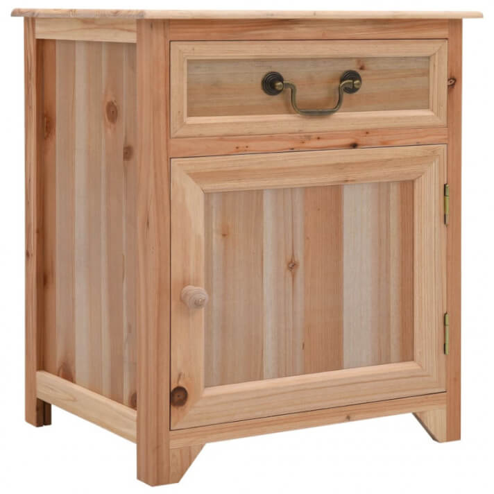Mesita de nochemadera Paulowniamarr&oacute;n 40x30x50cm Vida XL