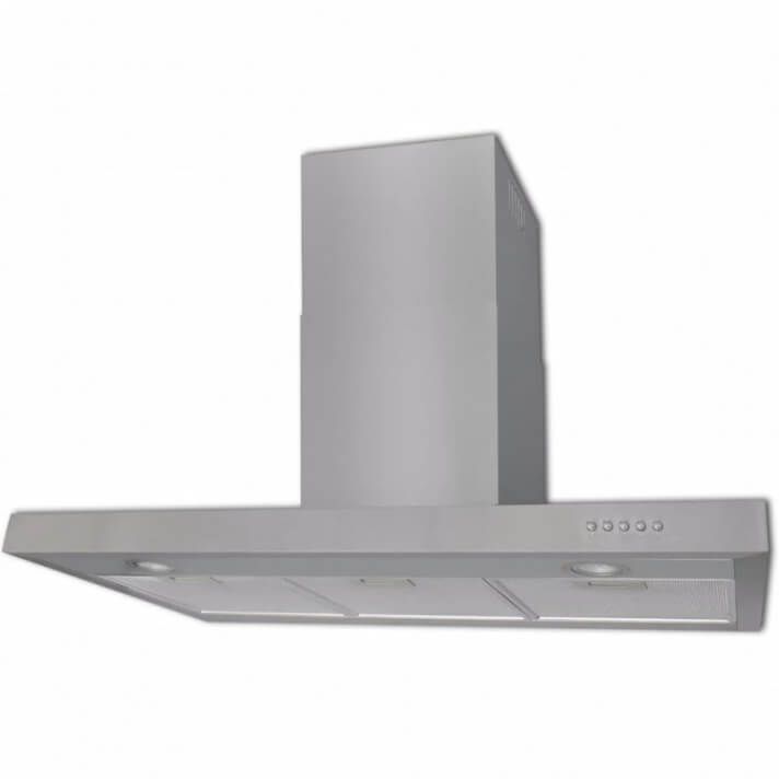 Campana extractora plana acero inoxidable 900mm Vida XL