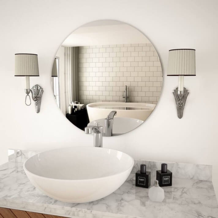 Espejo de pared redondo vidrio 60cm Vida XL