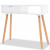 Mesa consola de madera maciza de pino blanca 80x30x72cm Vida XL