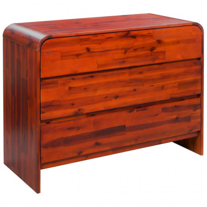 Mueble de cajonesmadera acaciamaciza 90x37x75cm Vida XL