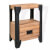 Mesita de noche de madera maciza acacia y acero 40x30x54cm Vida XL