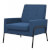 Sillón de acero y tela azul Vida XL