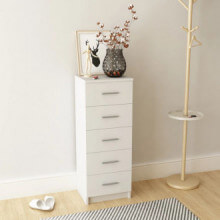 Sinfonier de madera aglomerada 41x35x108cm blanco Vida XL